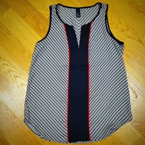 GAP Sz XS Nautical Stripe Tank Tunic Top